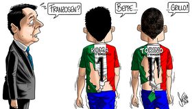 Beppe Grillo, Matteo Renzi, Italia, Euro 2016, Schweiz, Fussballnati, Fussball, Puma